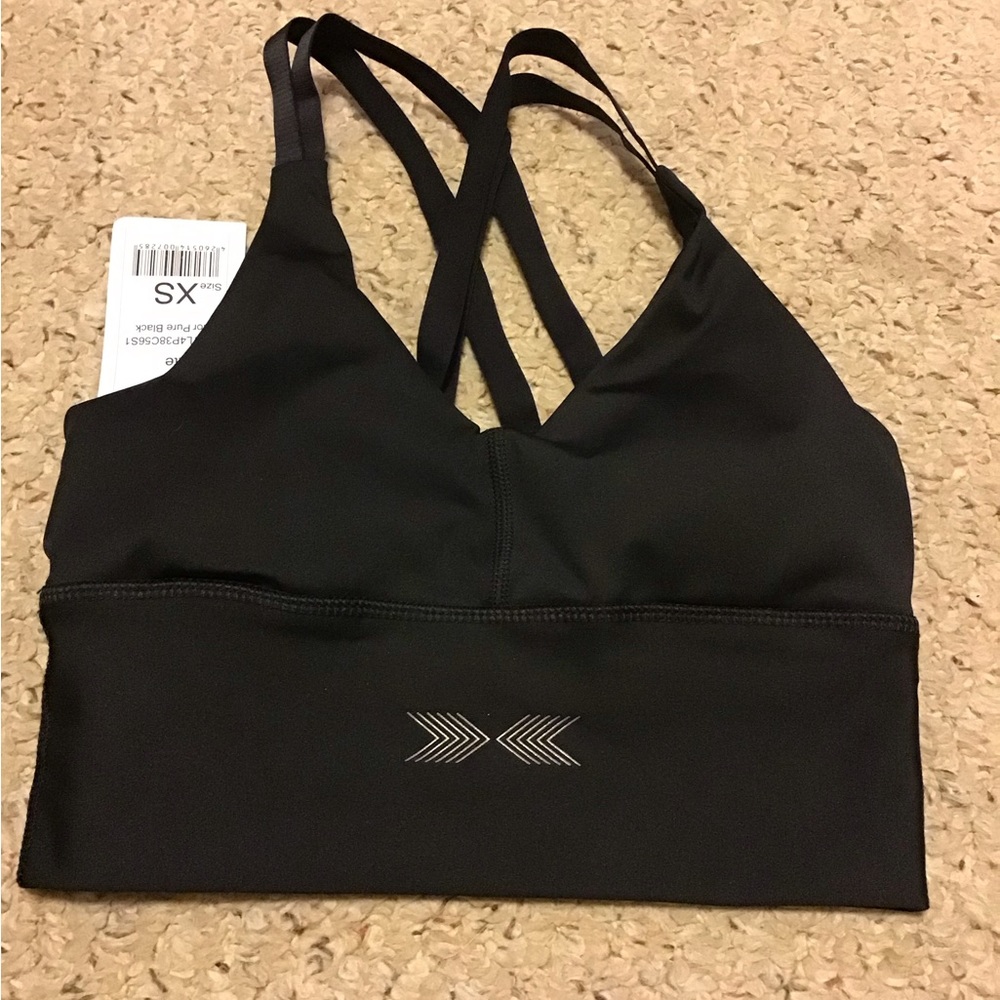 SWEDISH FALL ELEVATE WOMENS NWT SPORTS BRA SZ XS BLACK PADDED